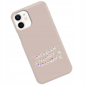 Etui Matowe do IPHONE 12 MINI Ciemny RÓŻ Top Wzory