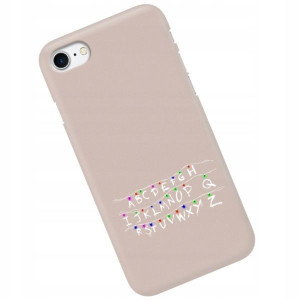 Etui Mat do IPHONE SE3 Ciemny RÓŻ Filmy Gry Wzory