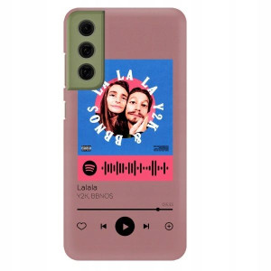 Etui Mat do SAMSUNG S21FE Ciemny RÓŻ Spotify Wzory
