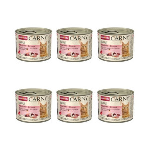 Pakiet Animonda Carny Indyk, Kurczak, Krewetki 6 x 200 g