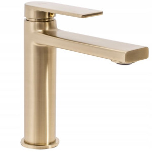Bateria Umywalkowa Verso Gold Szczotkowana Niska