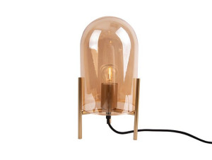 Lampa stołowa GLASS BELL bursztynowy brąz