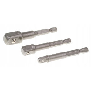 Komplet Redukcji Drel Z Uchwytu Sześciokątnego 1/4 Na 1/4" 3/8" 1/2"