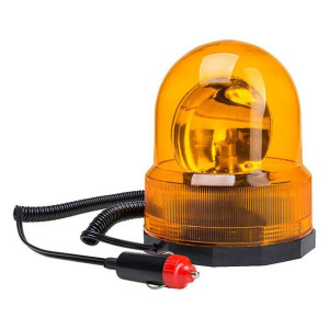 Lampa Ostrzegawcza (kogut) Błyskowa Drel 12v, Żarówka G18, Magnes