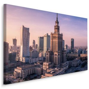 Obraz Na Płótnie Do Jadalni PANORAMA Miasta Warszawa 40x30