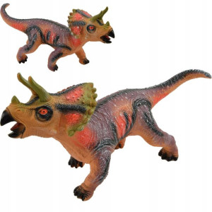 Dinozaur Gumowy Dźwięk Triceratops Mega 55cm