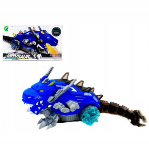 Duży Smok Robot Dinozaur Zieje Parą Świeci Jeździ