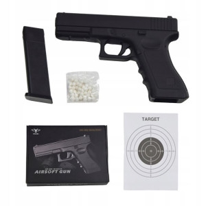 Pistolet Metalowy Glock Replika 1000 Kulek Gratis