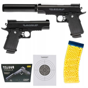 Pistolet Na Kulki Asg Metal 800 Kul Gratis Tłumik