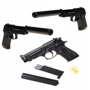 Pistolet Na Kulki Beretta Replika Metal Asg Tłumik