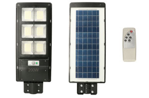 Lampa uliczna solarna LED 200W czujnik ruchu + pilot AZARIS