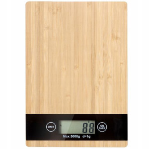 Waga Kuchenna Bambusowa Elektroniczna Lcd Do 5 Kg