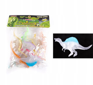 Figurki Świecące W Ciemności Dinozaury 12szt
