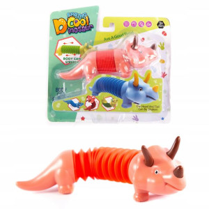 Dinozaur Pop Tube Rozciągliwa Zabawka Różne Kolory
