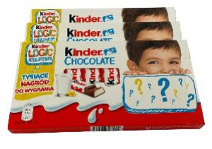 Pakiet 3szt Kinder Chocolate, Batonik Z Czekolady 100g