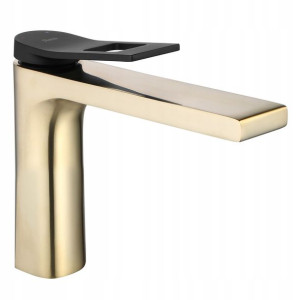 Bateria umywalkowa SOUL Niska Gold Mat Black REA