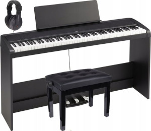 Korg B2 Sp Czarne Pianino Cyfrowe + Ława Słuchawki