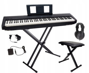 Yamaha P-45 + Pedał Statyw X Ławka Słuchawki W24h