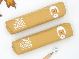 Piórnik etui organizer Uncle Glasses musztardowy