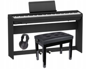 ROLAND FP-30X czarne pianino +STATYW PEDAŁY ŁAWA