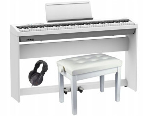 Roland Fp-30x Białe Pianino + Statyw Pedały I Ława