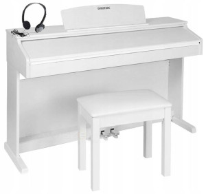 Dynatone Slp-175 Białe Pianino Elektroniczne +ława