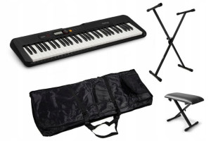 Casio Ct-s200 Bk Keyboard + Ławka Pokrowiec Statyw