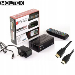 Dekoder Tuner Cyfrowy H.265 Hevc+kabel Hdmi+pilot