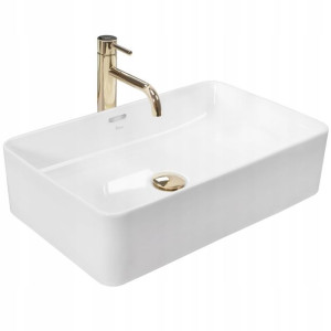Umywalka Ceramiczna Nablatowa BERTA 55 Biała - REA