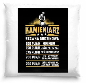 Poduszka Cennik Kamieniarza 40cmx40cm prezent
