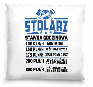 Poduszka Cennik Stolarza 40cmx40cm prezent