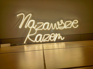 Napis neonowy Neon Na zawsze Razem
