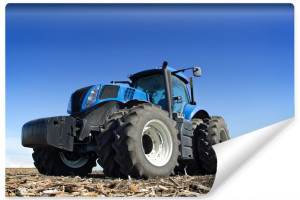 Fototapeta dla Młodzieży Traktor Niebo 3D Pojazd Pole Ozdoba 90cm x 60cm