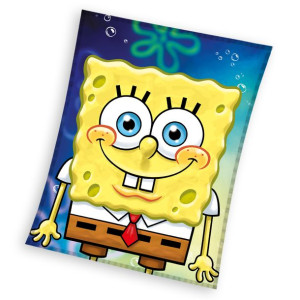 KOC miękki kocyk z polaru 110x140cm SpongeBob