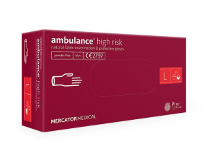 RĘKAWICE rękawiczki lateksowe ambulance high risk L  50 szt