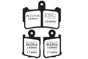 Klocki hamulcowe EBC FA499/4HH wzmacniane (kpl. na 1 tarcze)