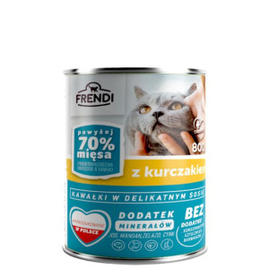 Frendi Mokra Karma Dla Dorosłych Kotów Z Kawałkami Kurczaka W Sosie 800 g