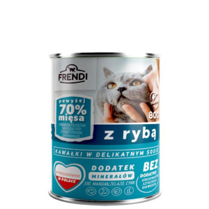 Frendi Mokra Karma Dla Dorosłych Kotów Z Kawałkami Ryby W Sosie 800 g