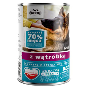 Frendi Mokra Karma Dla Dorosłych Psów Z Kawałkami Wątróbki W Sosie 1250 g
