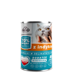 Frendi Mokra Karma Dla Dorosłych Kotów Z Kawałkami Indyka W Sosie 400 g