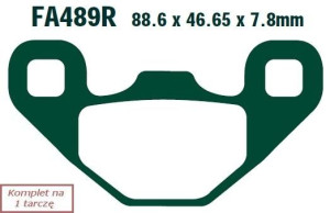 Klocki hamulcowe EBC FA489R (kpl. na 1 tarcze)