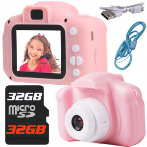 Aparat Cyfrowy Kamera Dla Dzieci Hd + Pamięć 32gb