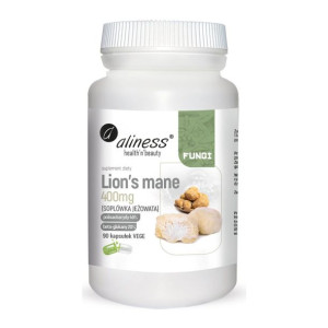 Lion’s Mane ekstrakt 40/20, 400mg x 90 Vege kaps. Aliness