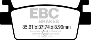 Klocki hamulcowe EBC SFA719HH skuterowe (kpl. na 1 tarcze)