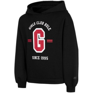 Bluza dla dziewczynki 4f głęboka czerń hjz22 jbld004 20s