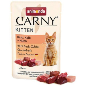 Animonda Carny Kitten Wołowina, Cielęcina, Kurczak Dla Młodych Kociąt 85 g