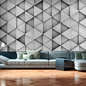 Fototapeta - Szare trójkąty [Rozmiar: 400X280]