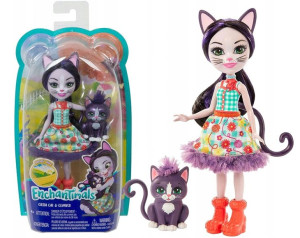 Enchantimals Lalka Ze Zwierzątkiem Kot Gjx40