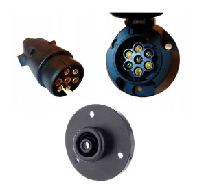 Gniazdo + wtyczka + podkł. 12V - 7 PIN złącze elektryczne