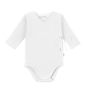 Body bawełniane kimono białe w kropeczki 56